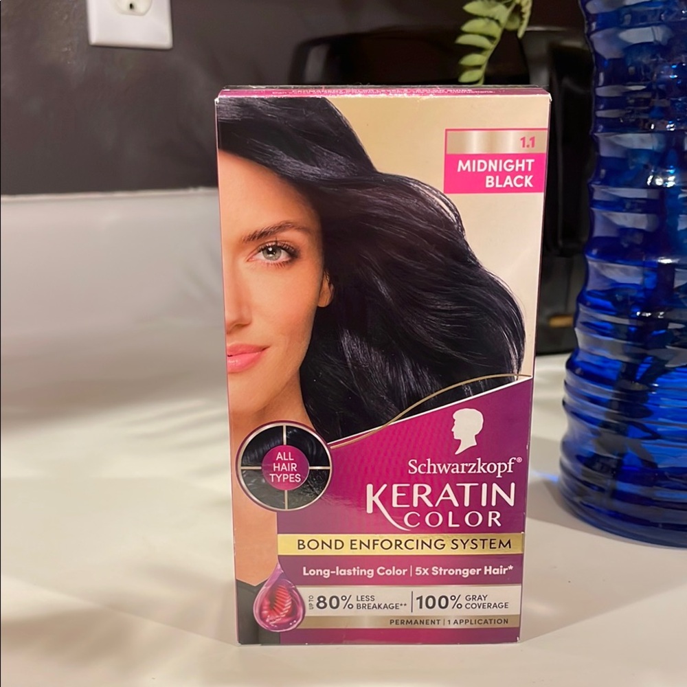 Keratin Color 1.1 Midnight Black Hair Dye